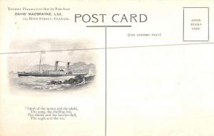 RMS Ship Line Sail Boat Waterfront Multiview Antique Postcard K7876507