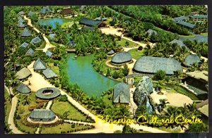 Hawaii Laie, Oahu Aerial of Polynesian Cultural Center Various Villages - Chrome