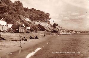 uk12259 sands and cliffs branksome chine  real photo  uk