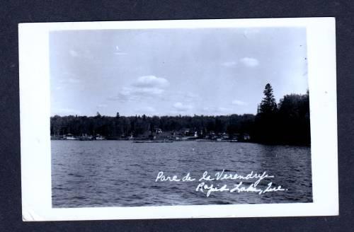 Quebec PARC DE LA VERENDRYE Rapid Lake RPPC Real Photo Postcard Carte Postale