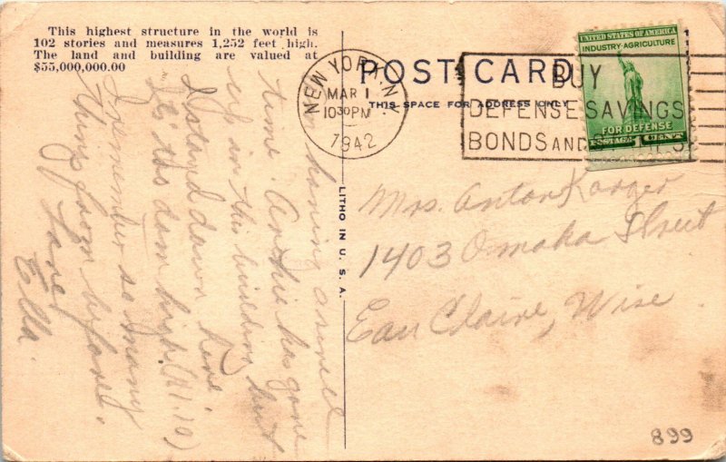 Empire State Building at Night,New York,NY BIN