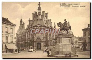 Belgium - Belgien - Belgium - Antwerp - Antwerpen - Statue Leopold - Old Post...