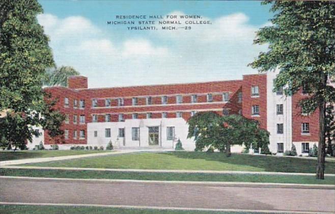 Michigan Ypsilanti Residence Hall For Women Michigan State Normal School