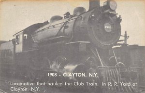 Locomotive that hauled the Club Train Rail Road Yard Clayton New York Railroa...