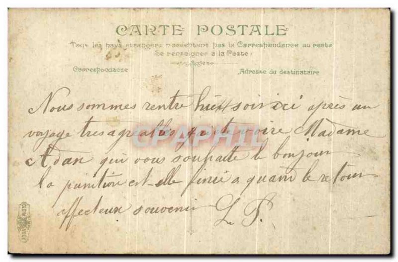 Postcard Old St Aubin The dam and Peter Fish