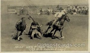 Mike Hastings, Real Photo Western 1936 postal used 1936