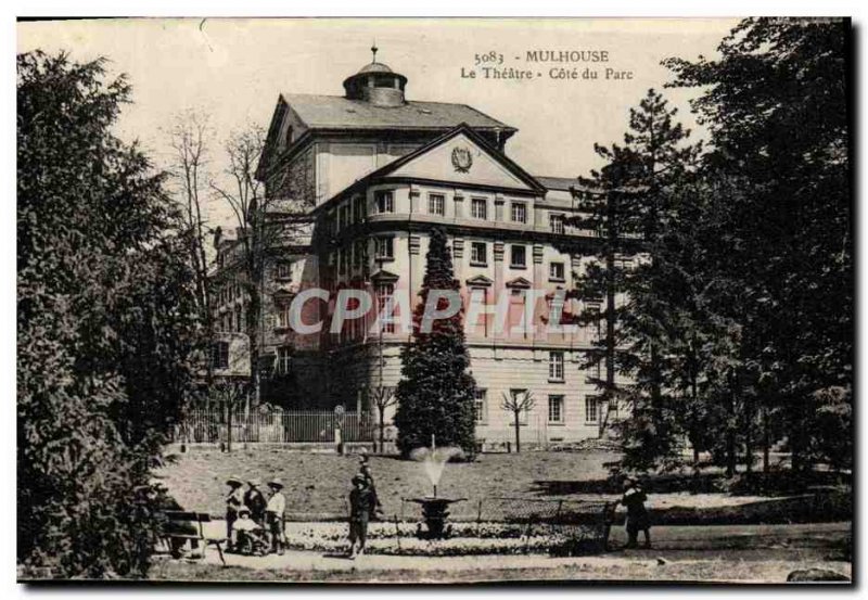 Old Postcard Mulhouse Theater Riviera Park