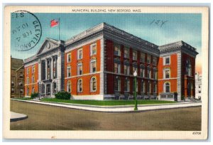 1952 Municipal Building New Bedford Massachusetts MA Chicago IL Vintage Postcard