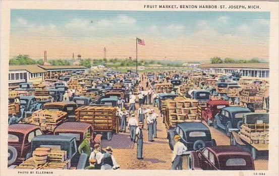 Fruit Market Benton Harbor Saint Joseph Michigan 1942