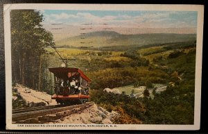 Vintage Postcard 1920, Descending Car, Uncanoonuc Mt., Manchester, NH