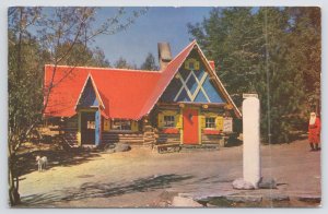 Wilmington New York~Santas Post Office Building North Pole~Vintage Postcard