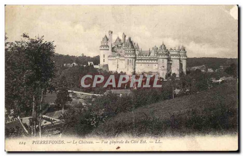 Old Postcard Pierrefonds Chateau Vue Generale From East Coast