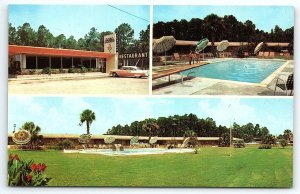 1950s NAHUNTA GA GOLD HOUSE MOTOR LODGE RESTAURANT US HWY 301  POSTCARD P3860