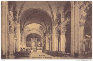 MILANO, Lombardia, Italy, 1900-1910's; Interno Chiesa S. Ambrogio