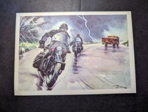 Mint Italy Military Motorcycle Postcard Traffic Police Guards on Patrol