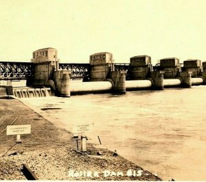 Davenport Iowa IA RPPC Roller Dam #15 Number 15 1940s Postrcard