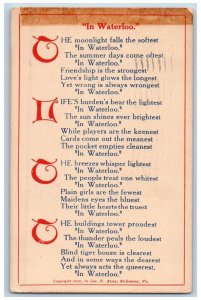 Waterloo Iowa IA Postcard In Waterloo Poem 1911 Posted Antique