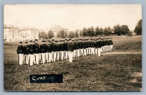 US MILITARY CADETS ANTIQUE REAL PHOTO POSTCARD RPPC