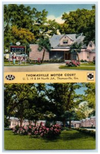 c1940 Thomasville Motor Court Exterior Building Thomasville Georgia GA Postcard