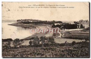 Islands monks Old Postcard Beach and the timber & # 39amour