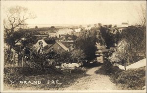 Grand Pre Nova Scotia NS Bird's Eye View Vintage Real Photo Postcard