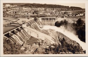Powell River BC Dam & Spillway Unused Real Photo Postcard H25