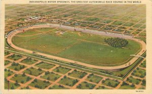 Indianapolis Indiana Motor Speedway Aerial View Koch Teich Postcard 22-7221