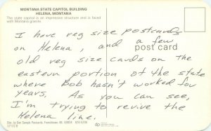 Helena Montana Capitol Building Vintage Chrome Postcard, Round Corners Unused