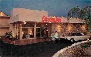 Auto 1960s Night Neon Dream Inn Roadside Roberts postcard 364