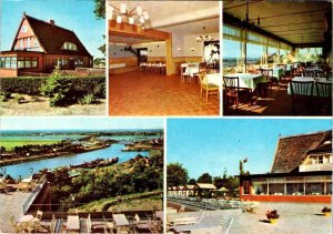 Lauenburg, Germany  ZUM HALBMOND HOTEL & RESTAURANT Multi Views  4X6 Postcard