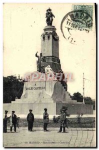 Old Postcard Madrid Monumento a Castleari