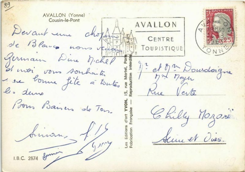 CPM AVALLON Cousin-le-Pont (1195922)