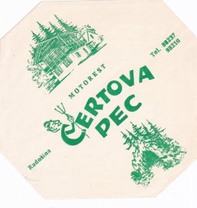 Czechoslovakia Cesky Radosina Motorest Certova Pec Vintage Luggage Labe sk3622