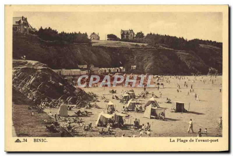 Old Postcard Binic La Plage L & # 39Avant Port