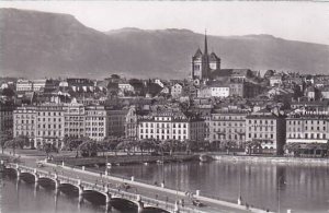 Schweiz Geneve Vue generale Real Photo