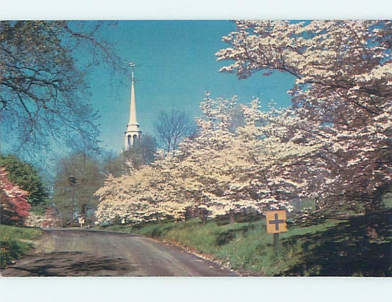 Unused Pre-1980 CHURCH SCENE Fairfield Connecticut CT L3272