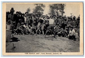 c1940's The Manly Art Camp Hancock Augusta Georgia GA WW2 Vintage Postcard