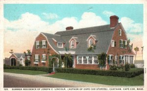 Vintage Postcard 1927 Summer Residence Joseph C. Lincoln Cape Cod Massachusetts