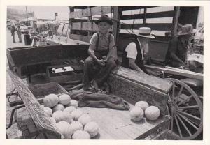 Amish Boy Selling Fresh Melons