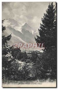 Old Postcard Chamonix and Mont Blanc