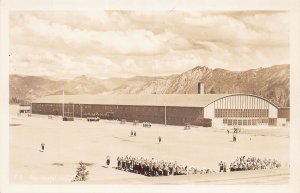 J76/ Farragut Idaho RPPC Postcard c1930-50s Regimental Drill Hall 382