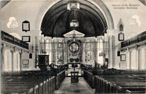 Postcard Barbados Interior of St. Michael's Cathedral ~1910 M48