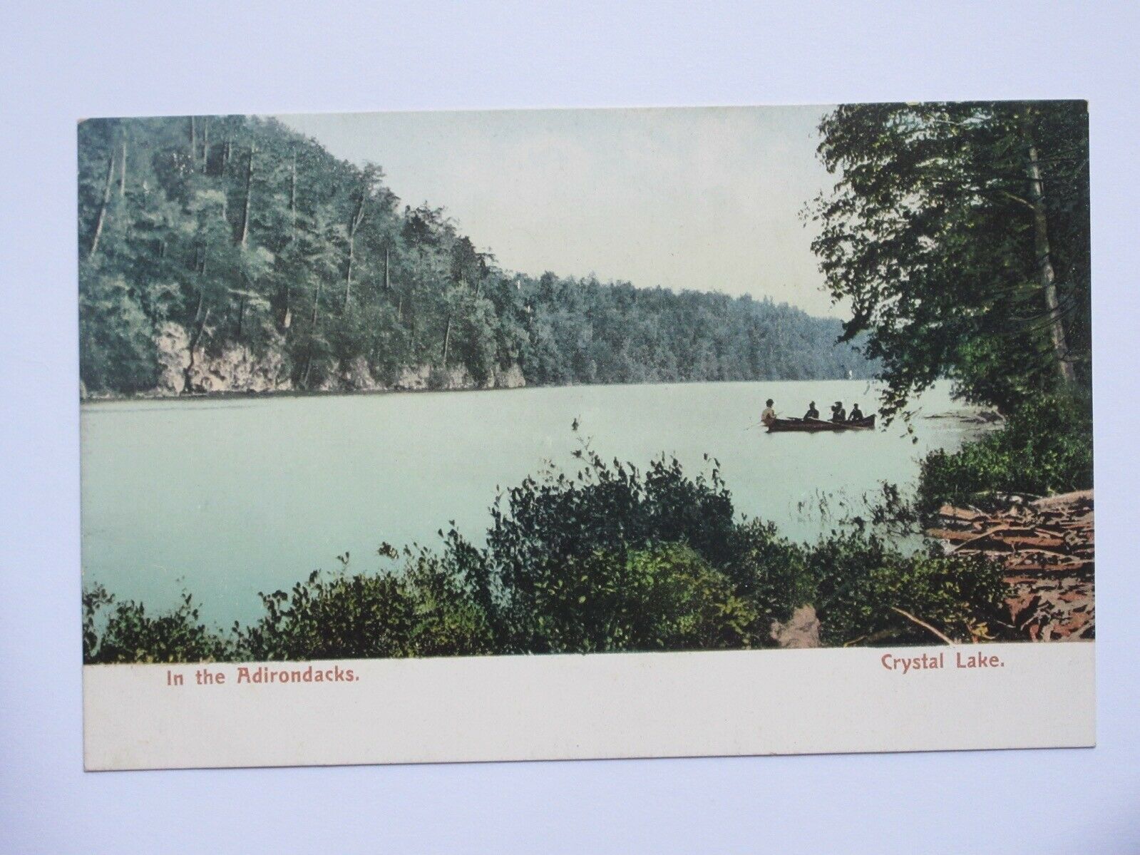 Adirondacks New York Crystal Lake Nice Lake View Old Undivided Postcard United States New York Other Postcard Hippostcard