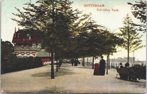 Netherlands Rotterdam Belvedere Park Vintage Postcard 04.12