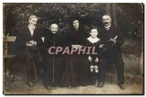 CPA Real photo Mourning Family