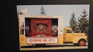 Mint Postcard Coke is It Coca Cola Truck Kokomo Indiana USA RPPC March King