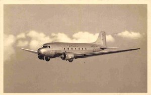 American Airlines Flagship Plane in Flight 1940s postcard