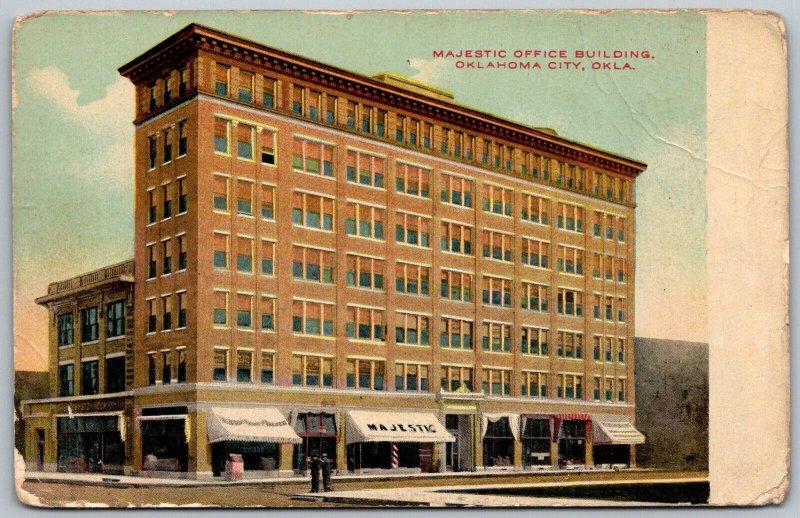 Oklahoma City Oklahoma c1910 Postcard Majestic Office Building