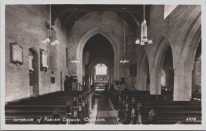 England Interior Of Parish Church Clevedon Vintage RPPC C199