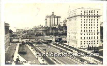 Real Photo Vale do Ahangabahu Sao Paulo Brazil Postal Used Unknown 